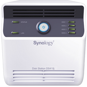 Servidor de almacenamiento de red Synology DiskStation DS410J - 4 x Total de compartimientos 800 MHz - 128 MB RAM De Escritorio - Hp