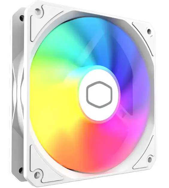 Cooler Master MF120 Lite White PC Fan 120mm ARGB PWM 1750 RPM Air Balance Blades Hybrid - Cooler Master