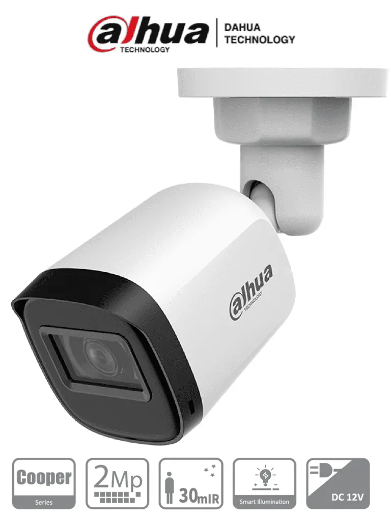 DAHUA HAC-B1A21-U-36 - Cámara Bullet de 2 Megapixeles - Código: HAC-B1A21N-U | Compra en Guadalajara