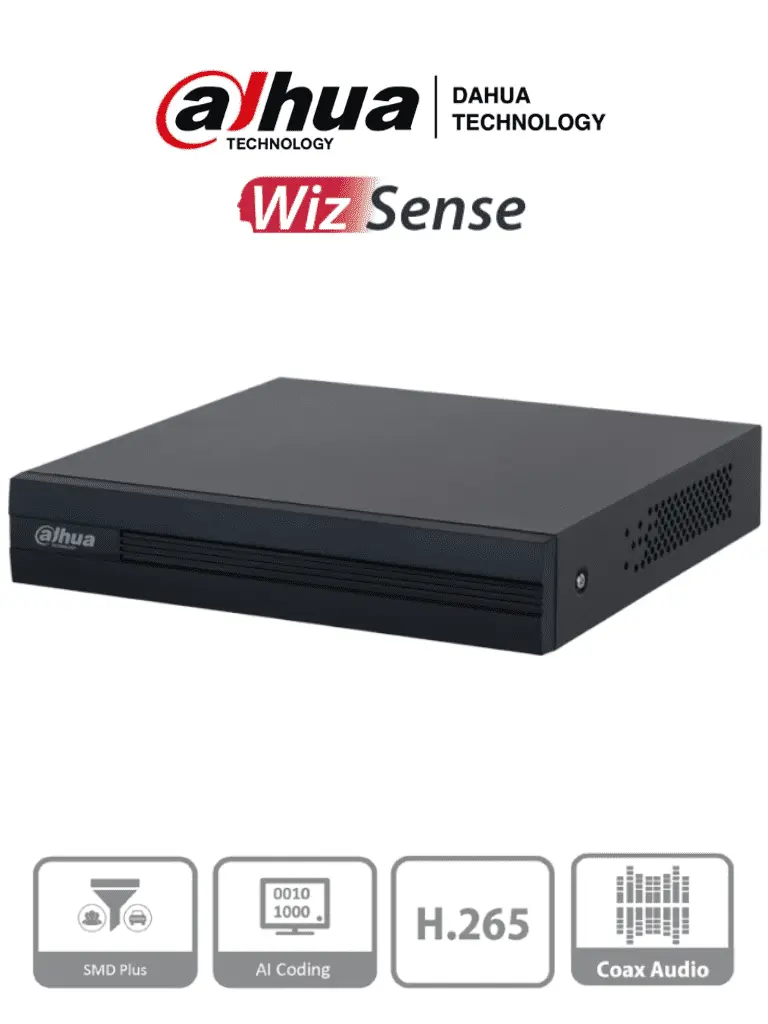 DAHUA XVR1B04-I -DVR de 4 Canales 1080p Lite con tecnología WizSense y Cooper-I - Código: DH-XVR1B04-I/NEW | Compra en Guadalajara
