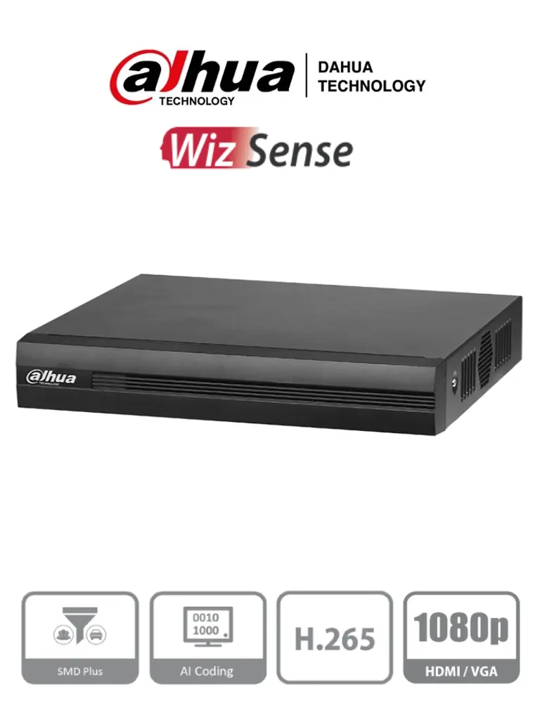 DAHUA XVR1B16-I - DVR de 16 canales 1080p Lite con WizSense y Cooper-I. - Código: DH-XVR1B16-I/NEW | Compra en Guadalajara