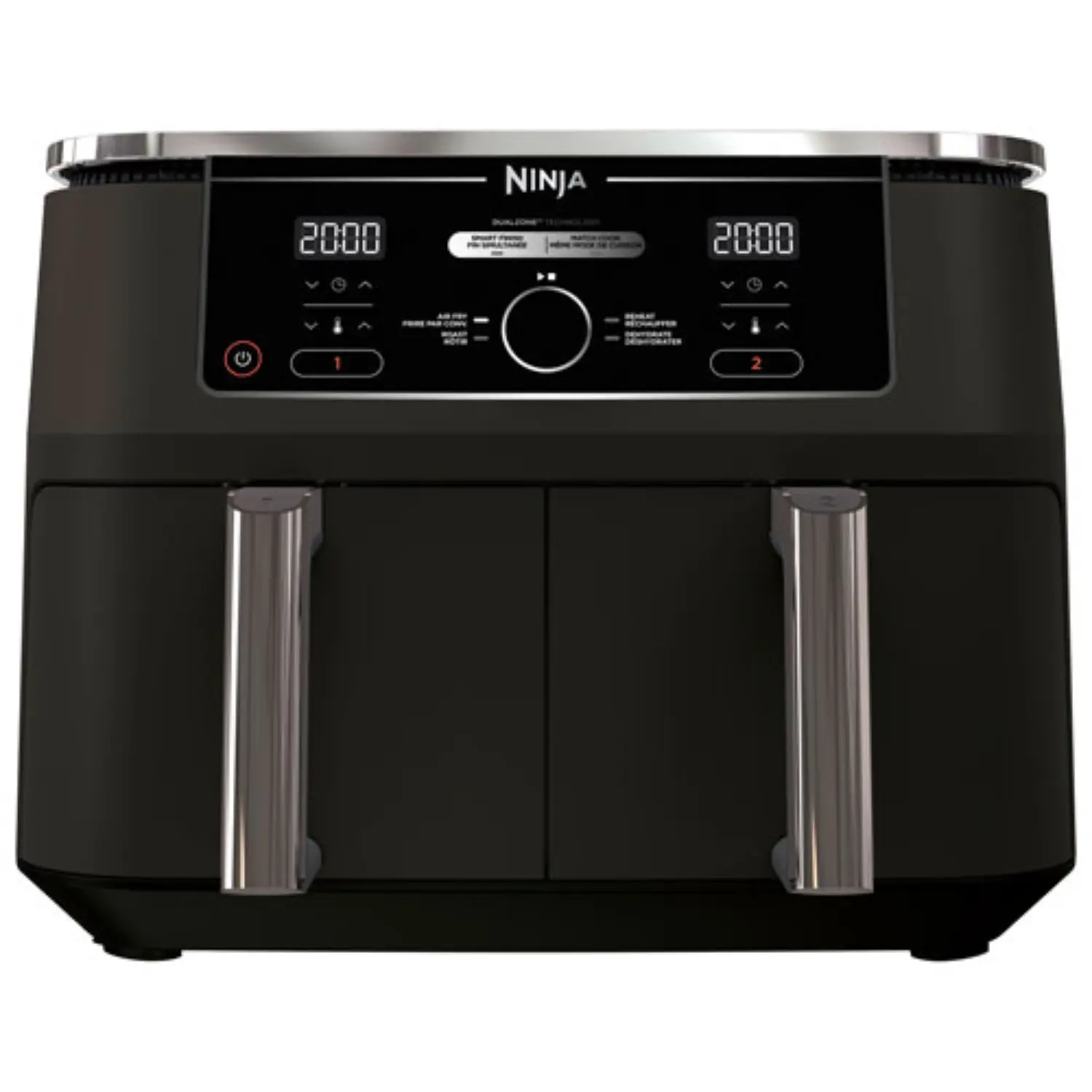 Ninja Foodi Dual Zone Air Fryer 10 Qt Freidora de Aire 4-en-1 con 2 Canastas Tecnología DualZone Color Negro - Ninja