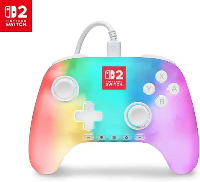 PowerA Advantage Wired Controller for Nintendo Switch 2 with Lumectra - White - Gettech