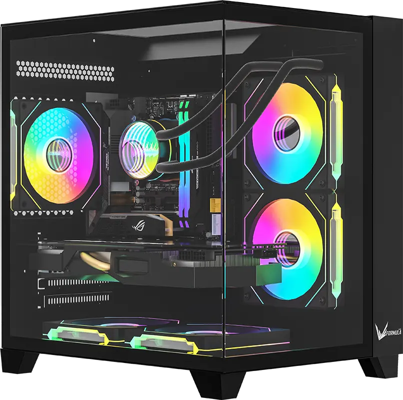 GABINETE FORMULA V Line CRYSTAL Z9M FLOEMID ATX USB 3.0 TYPE-C BLACK - Código: 4711401660873 | Compra en Guadalajara