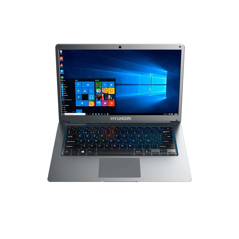 Hyundai Hybook 14.1" Celeron Laptop, 4GB RAM, 64GB Storage, Expandable 2.5" SATA HDD Slot, Windows 10 Home, RJ45, WiFi, Space Grey HTLB14INC4Z4ESG UPC 810033035593 - HYUNDAI