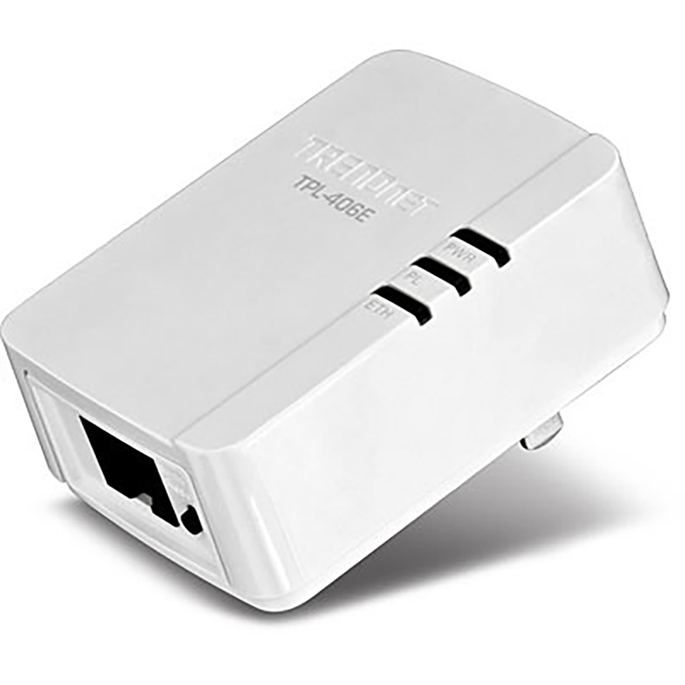 Kit de adaptador AV Powerline compacto de 500 Mbps de TRENDnet - TPL-406E2K