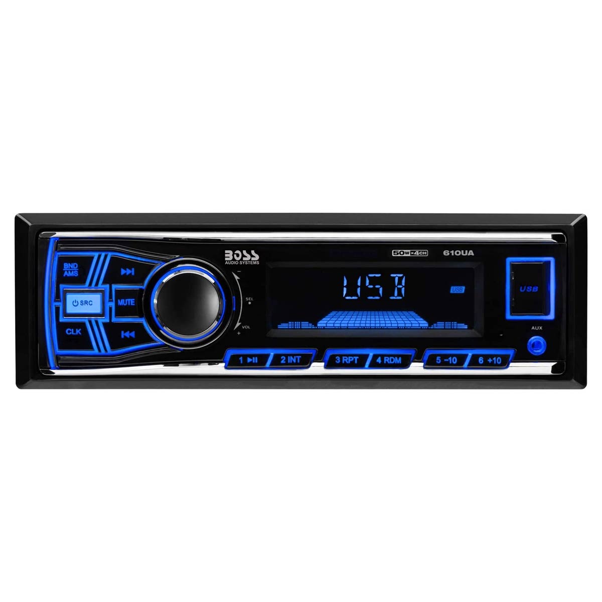 BOSS AUDIO 610UA SingleDIN MECHLESS Multimedia Player no CD or DVD Receiver 610UA - BOSS AUDIO SYSTEMS