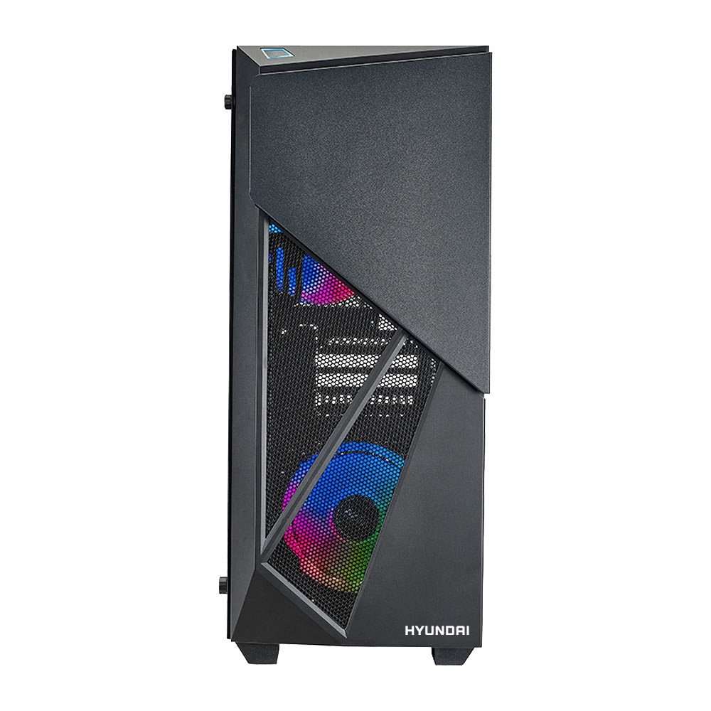 Gabinete Hyundai Inferno con Fuente 650W Plus Bronze Vidrio templado. Fuente de poder 2 ventiladores. 1 bahía HTINFCPS650W - Código: HTINFCPS650W | Compra en Guadalajara