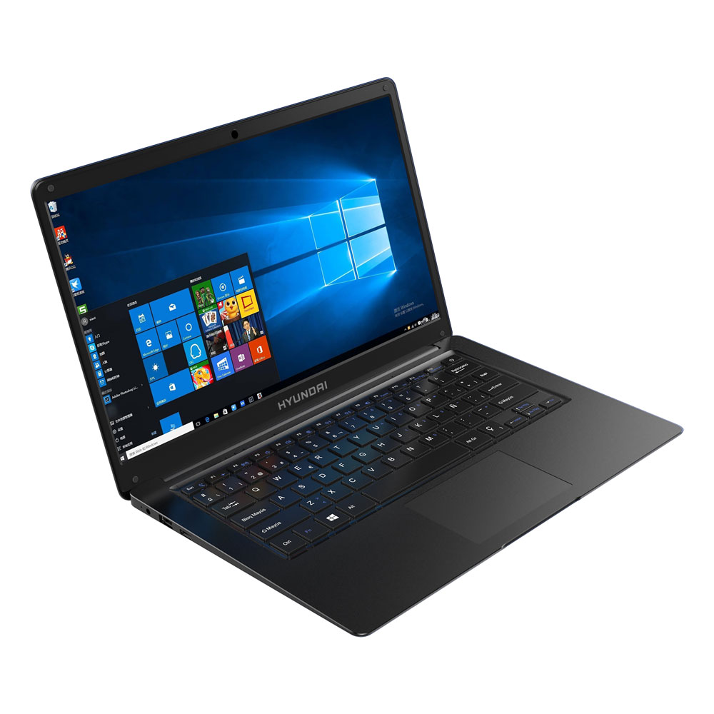 Laptop Hyundai HyBook 14.1” Celeron, 4GB RAM, 64GB HDD, Expandible 2.5” SATA HDD Slot, Windows 10 Home, WiFi, Black-GRADE B HTLB14INC4Z1SBK-GB UPC  - HYUNDAI