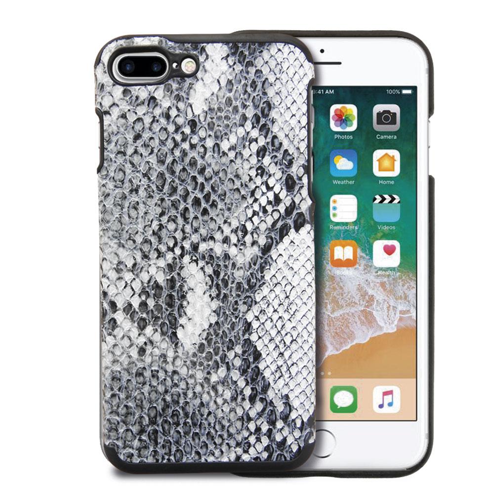 Case Study Vegan Leather Case iPhone 7 Plus - Snake Grey/White CS-7P-SNK-GRYW UPC 818006020768 - CANDYWIREZ
