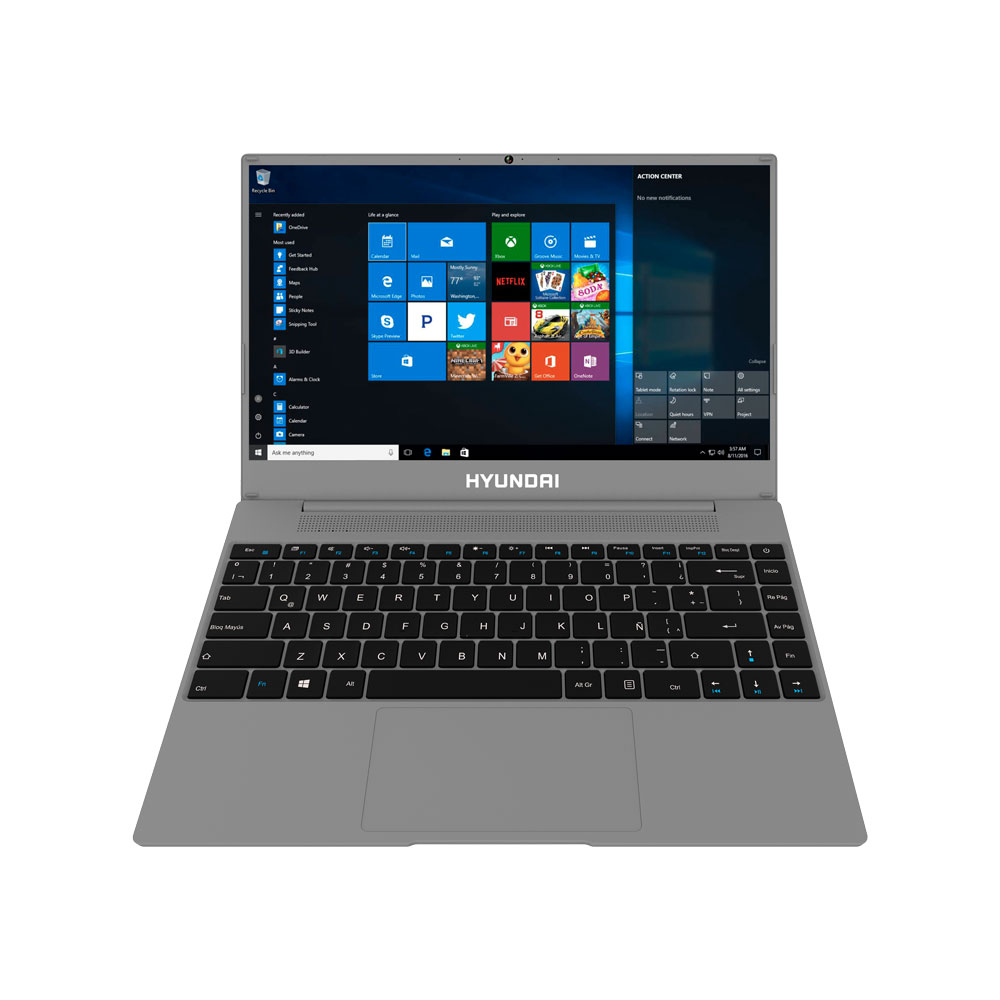 Hyundai HyBook 14.1 Notebook - HD - 1366 x 768 - Intel Core i3 5th Gen i3-5005U - 8 GB Total RAM - 256 GB SSD - Gray HT14CBI381SG - Hyundai