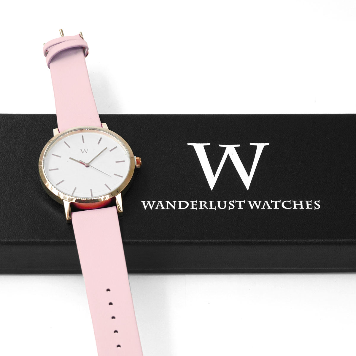 Rose Gold Wristwatch with White Dial Rose Gold Band 602860764094 UPC  - NULL