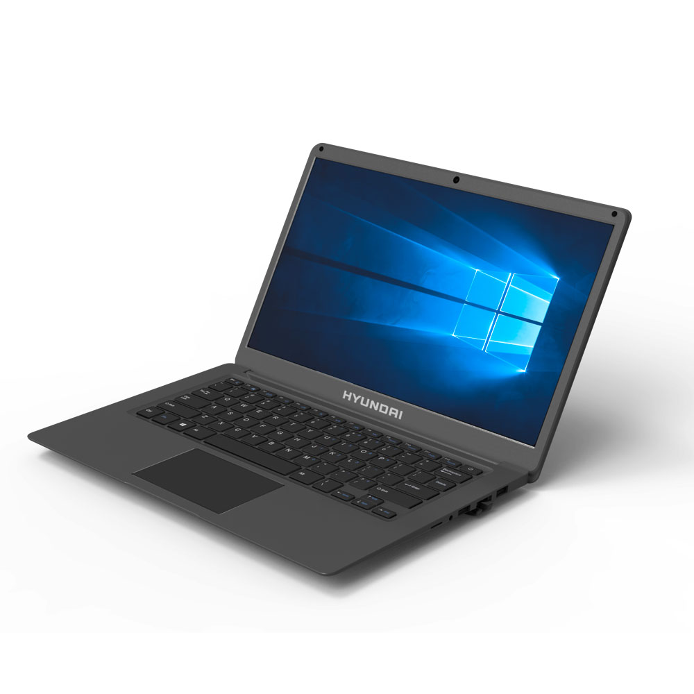 Hyundai Thinnote-A, 14.1" Celeron Laptop, 4GB RAM, 64GB Storage, Expandable 2.5" SATA HDD Slot, Windows 10 Pro, Space Gray L14WB1ESG UPC 810033034961 - HYUNDAI