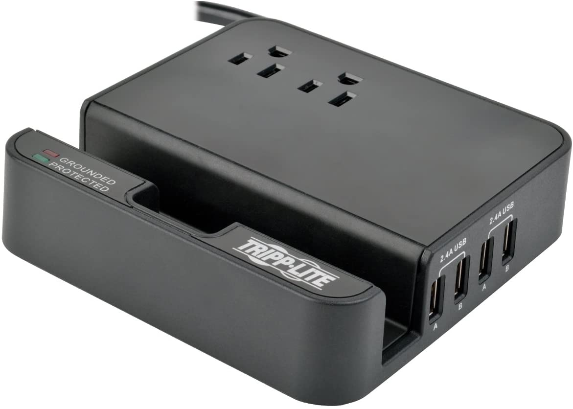 TLP26USBB Estación de carga USB de 4 puertos Tripp Lite Sobrecarga 2 Base Ipad Tablet Stand