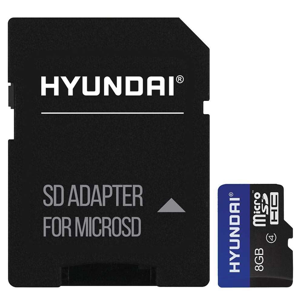 Hyundai 8GB microSDHC UHS-1 (U1) Memory Card with Adapter, Class 10 - 25MB/S Read Speed and 12MB/S Write Speed SDC8GC10 UPC 850525006779 - HYUNDAI