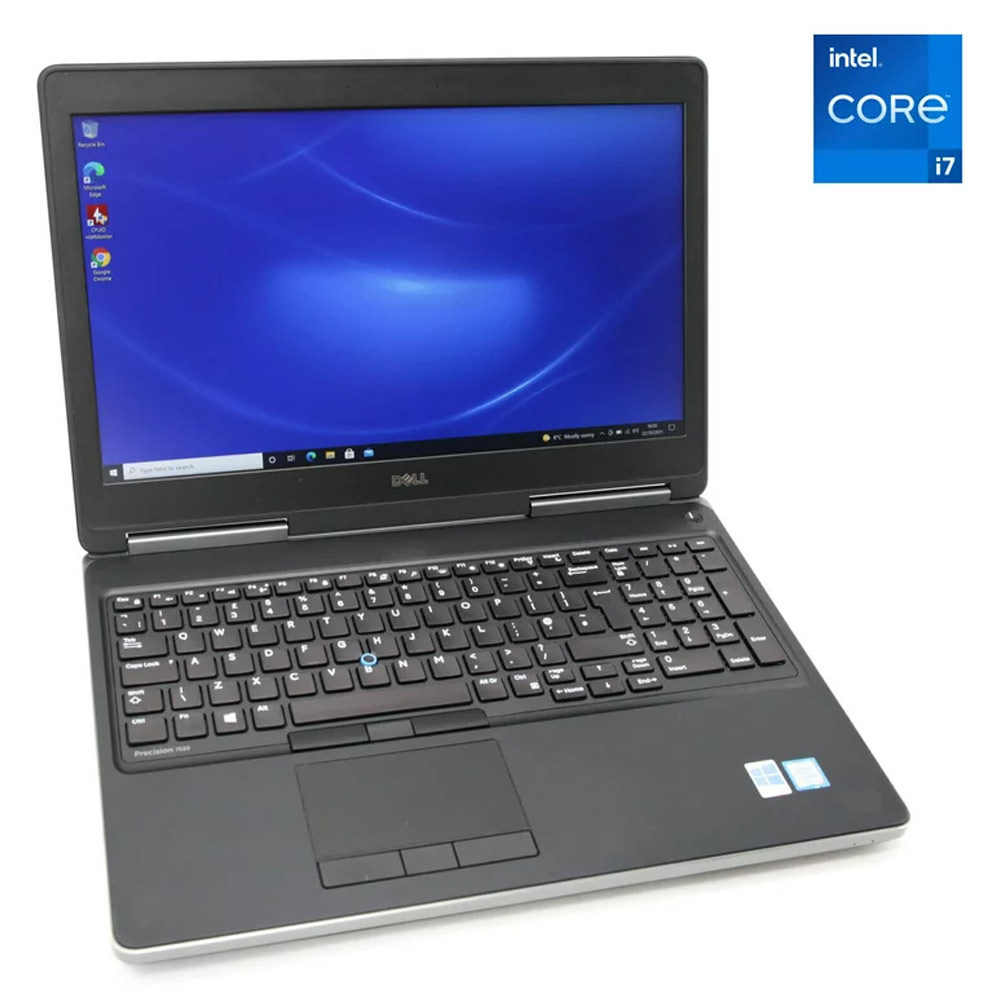 Dell Precision 7520 Notebook, 15.6-in FHD (1920 x 1080), No Webcam, 1x Intel Core i7 Quad (i7-6820HQ) 2.70 GHz, 32 GB RAM, 512 GB SSD, No Optical, Nvidia Quadro M2200 (4 GB), Backlit Keyboard, Windows 10 Professional **GRADE B** DE7520-i7-32-512-GRB UPC  - DELL