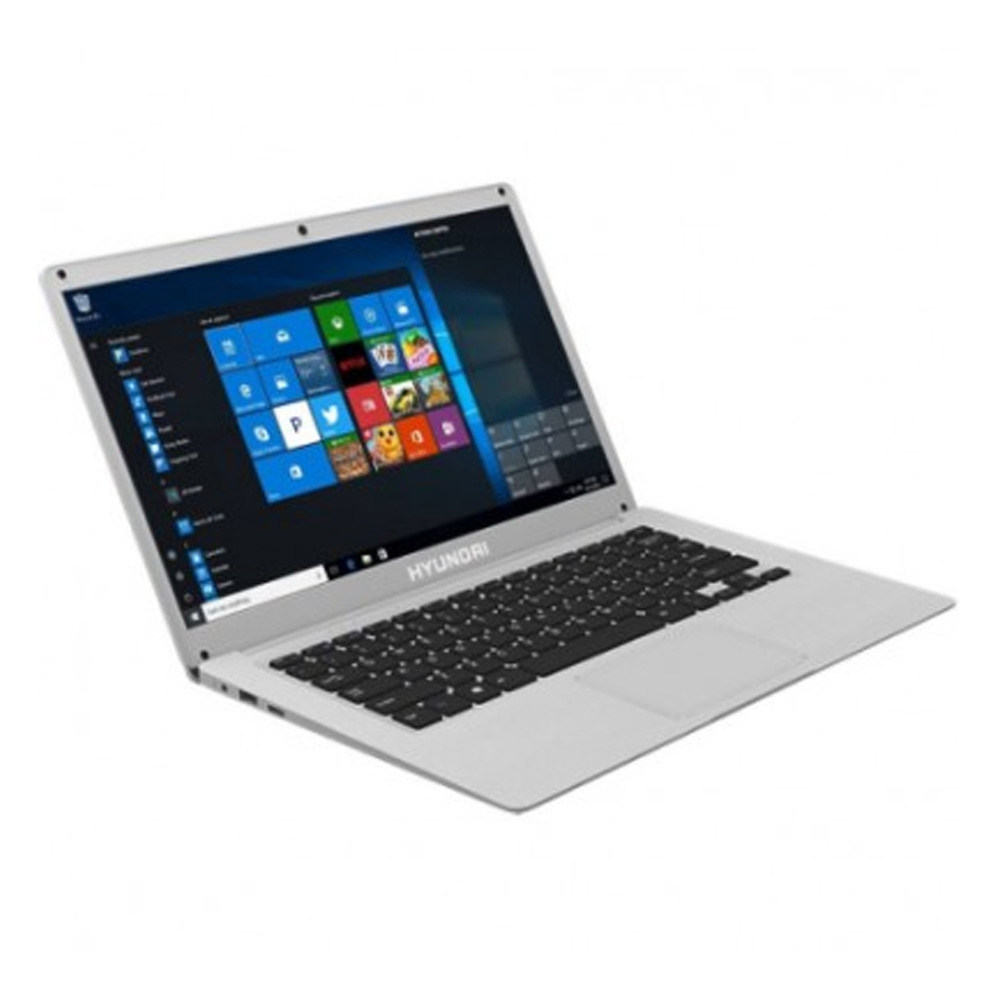 Refurbished - Hyundai HyBook 14.1 1366x768 TN Intel Celeron N3060 4GB RAM 64GB 1TB HDD Storage 0.3MP Windows 10 Home S Mode Bluetooth 4.0 WiFi 5000mAh Silver copia HT14CCIC45SS1TB - Hyundai