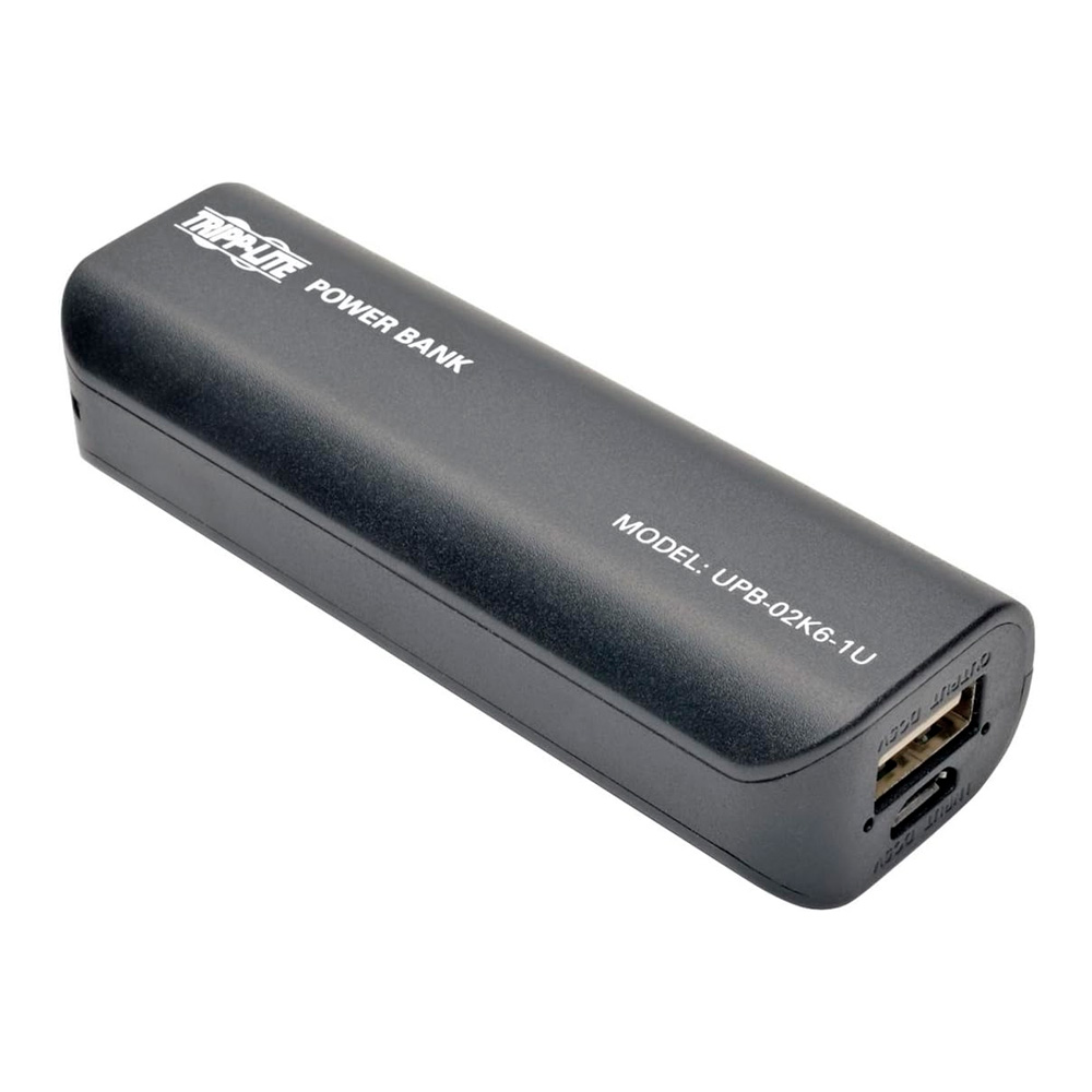 Tripp Lite Portable 1-Port USB Battery Charger Mobile Power Bank 2.6k mAh - UPB-02K6-1U