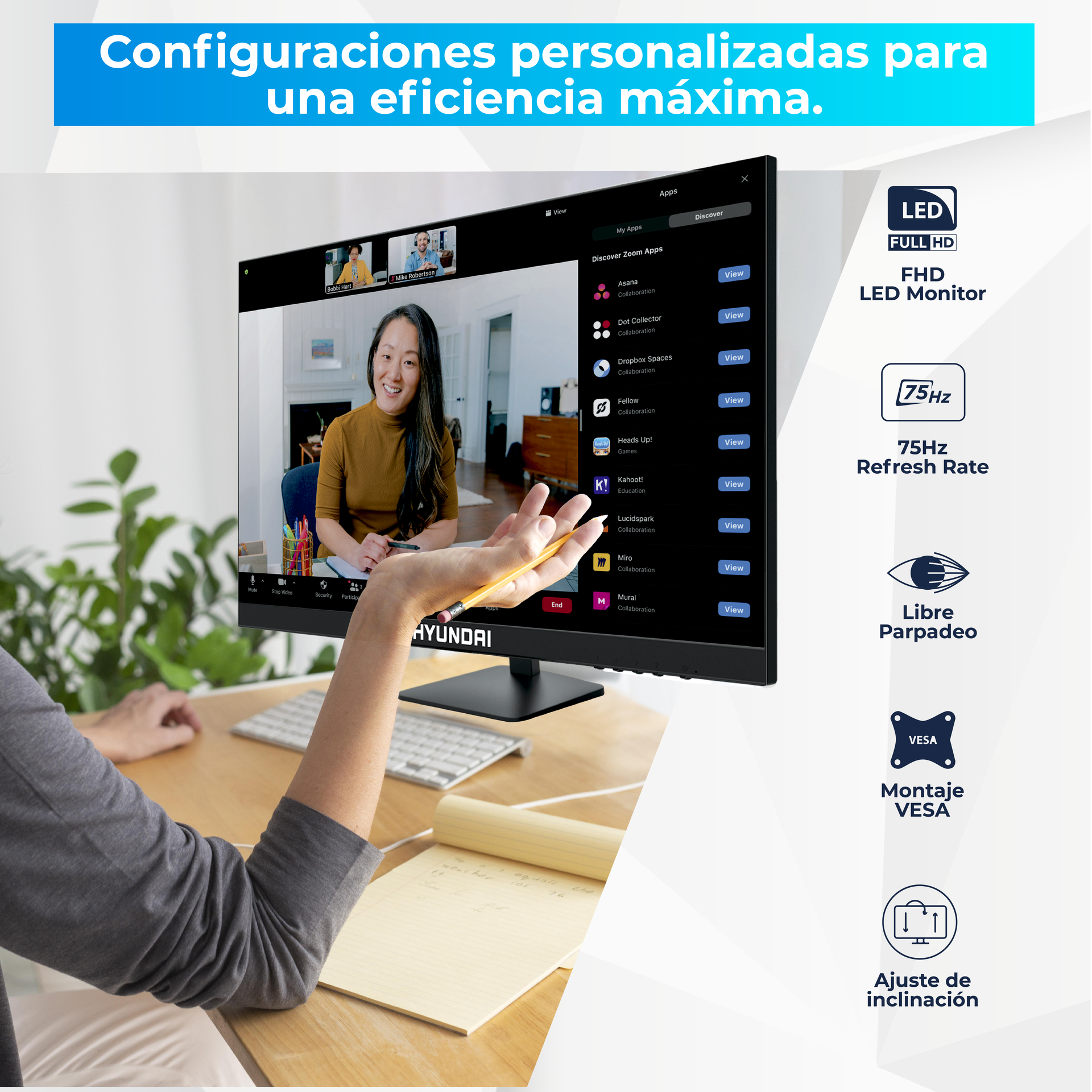Refurbished Monitor LED Hyundai HT21FOMBK01 215 Full HD LED - 169 - Negro HT21FOMBK01 - Código: HT21FOMBK01 | Compra en Guadalajara